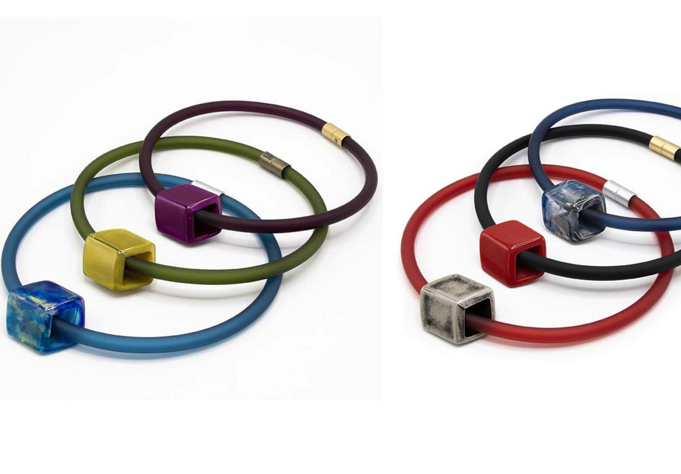 Bold ketting – 8 mm rubber statement ketting, handgemaakt in Nederland, combineerbaar met Cubes en Gem Tags.