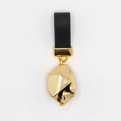 Satement ketting met Hanger Rocks, Rubber en Goud Medium