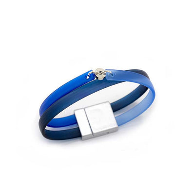 Zero waste armband, Bits & Pieces, blauw mix