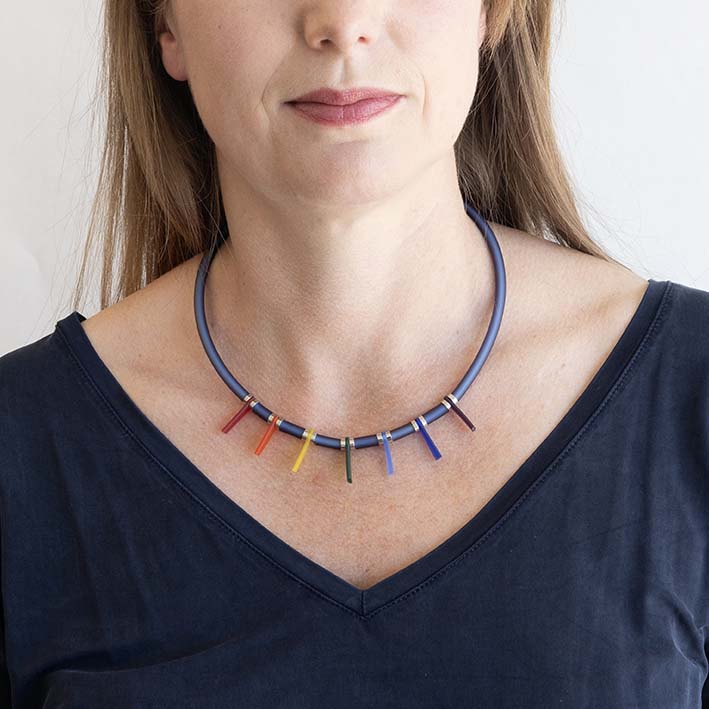 Zero waste ketting, Bits & Stripes, Multi Colour