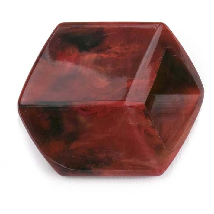 Cube Red Black Shiny