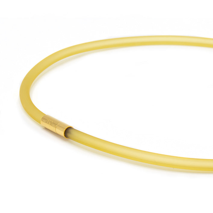 Rubber ketting,1 lijn, Mosterd