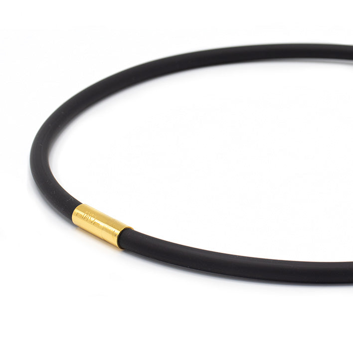 Rubber ketting, 1 lijn, Zwart