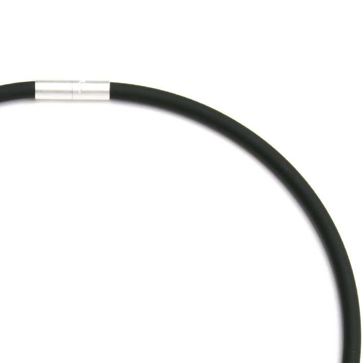 Rubber ketting, 1 lijn, Zwart