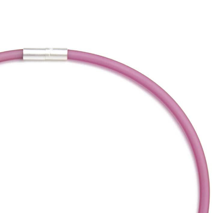 Rubber ketting, 1 lijn, Oud Roze