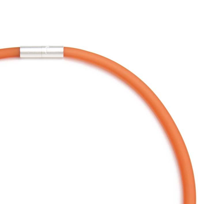 Rubber ketting, 1 lijn, Oranje