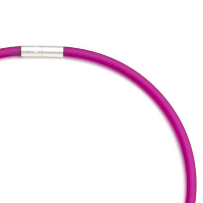 Rubber ketting, 1 lijn, Fel Roze