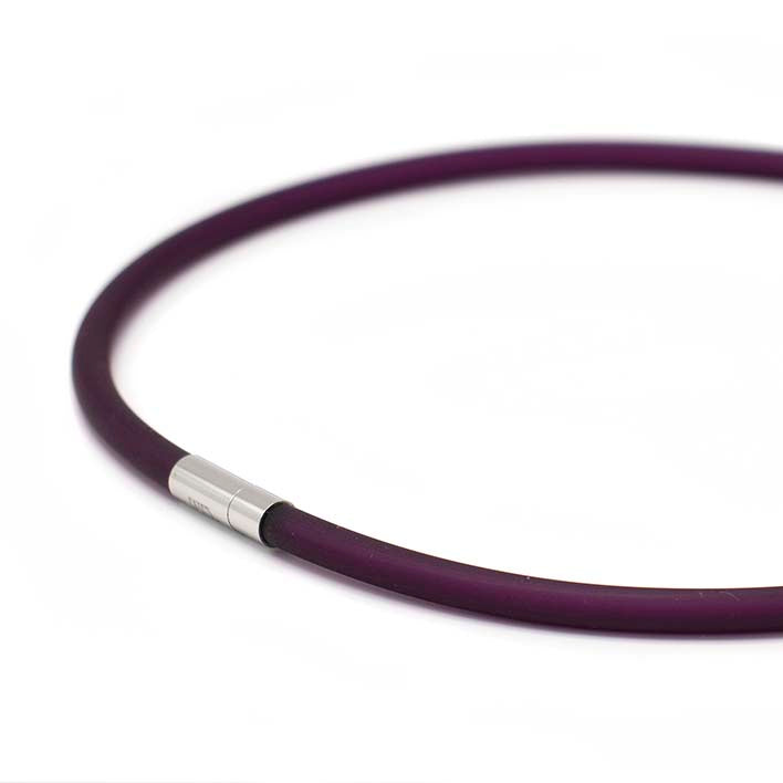 Rubber ketting,1 lijn, Aubergine