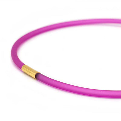 Rubber ketting, 1 lijn, Fel Roze