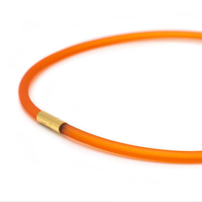 Rubber ketting, 1 lijn, Oranje