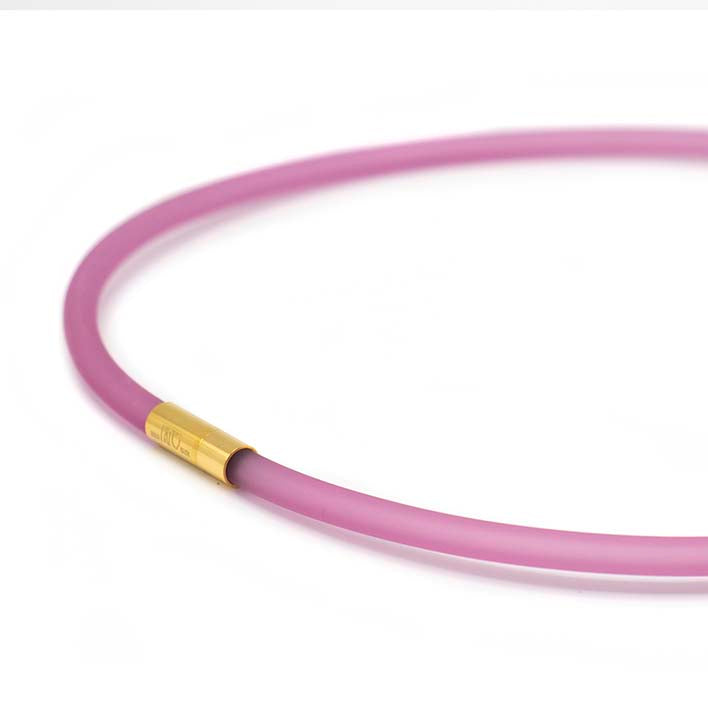 Rubber ketting, 1 lijn, Oud Roze