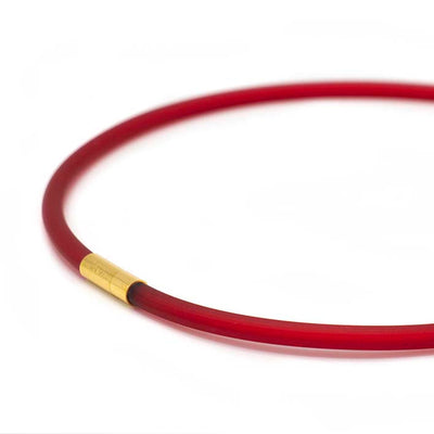 Rubber ketting, 1 lijn, Rood