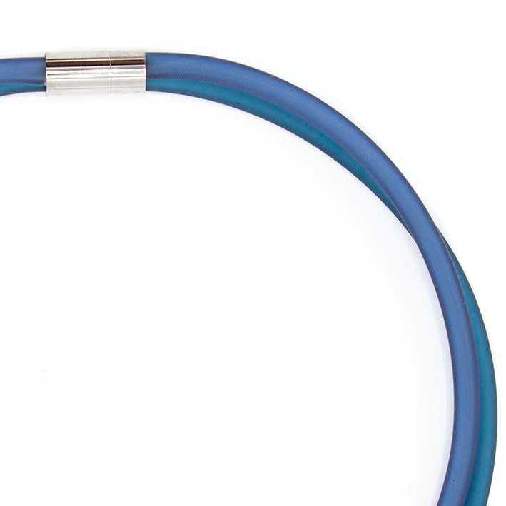 Rubber ketting 2 lijns, montan/petrol