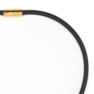 Rubber ketting 2 lijns, zwart/opaak  wit