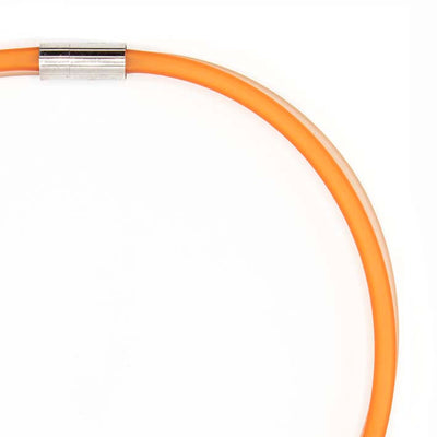 Rubber ketting, 2 lijns oranje/champagne