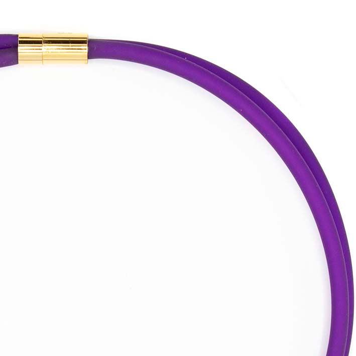 Rubber ketting 2 lijns paars/paars