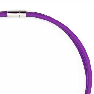 Rubber ketting 2 lijns paars/paars