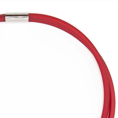 Rubber ketting 2 lijns, rood/rood