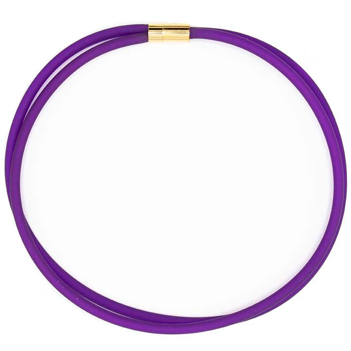 Rubber ketting 2 lijns paars/paars