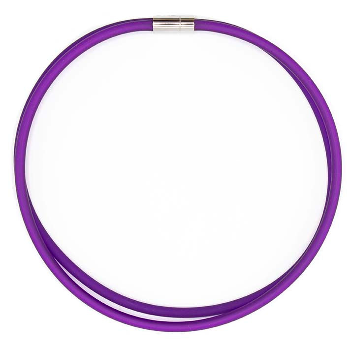 Rubber ketting 2 lijns paars/paars