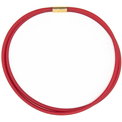 Rubber ketting 2 lijns, rood/rood