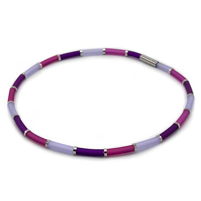 Bits & Pieces, kleurrijke ketting paars, zero waste