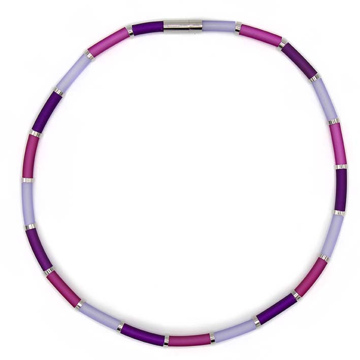 Bits & Pieces, kleurrijke ketting paars, zero waste