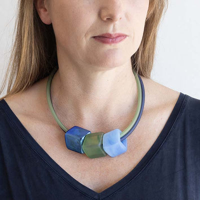 Exclusieve ketting van rubber met 3 Cubes, Deep Depts
