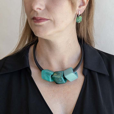 Exclusieve ketting van rubber met 3 Cubes, Fresh Adventure