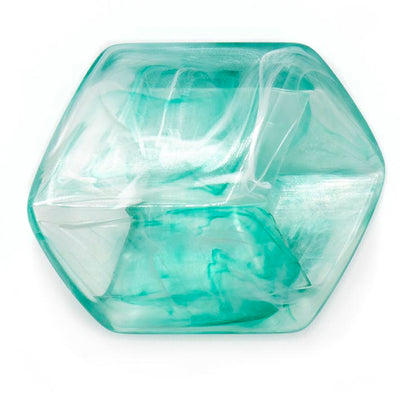 Cube hanger Water van resin – lichtgroen/turquoise, symbool voor stroming en levenskracht