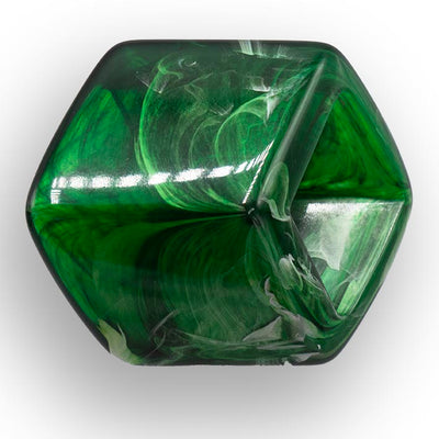 Cube Bottle green Shiny
