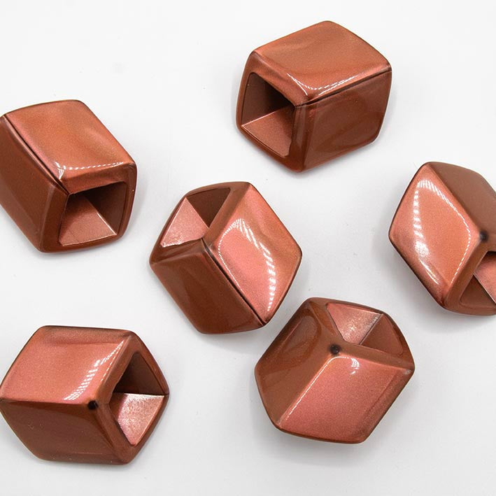 Cube hanger Copper Brown shiny