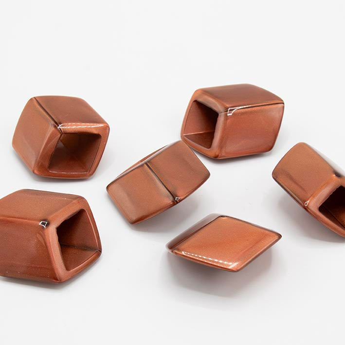 Cube hanger Copper Brown shiny