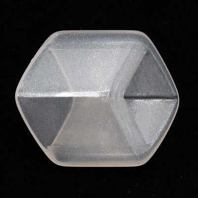 Cube hanger White Sparkle semi transparant.