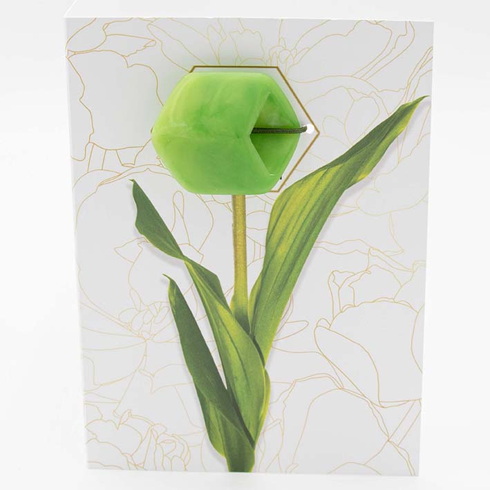 Wenskaart Cube - Appel groen
