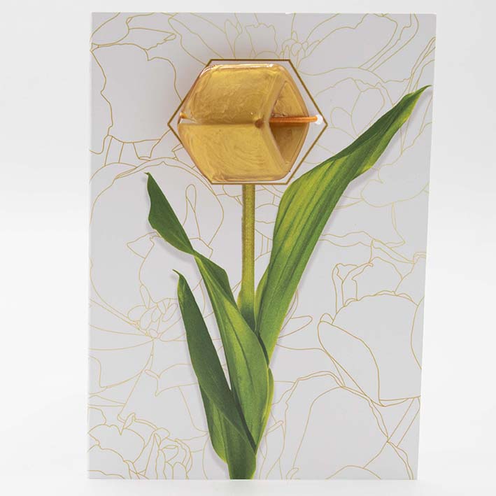 Wenskaart Cube - Aurum goud