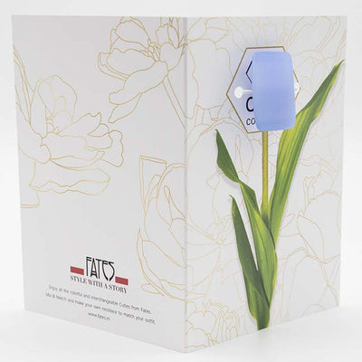 Wenskaart Cube - Cornflower