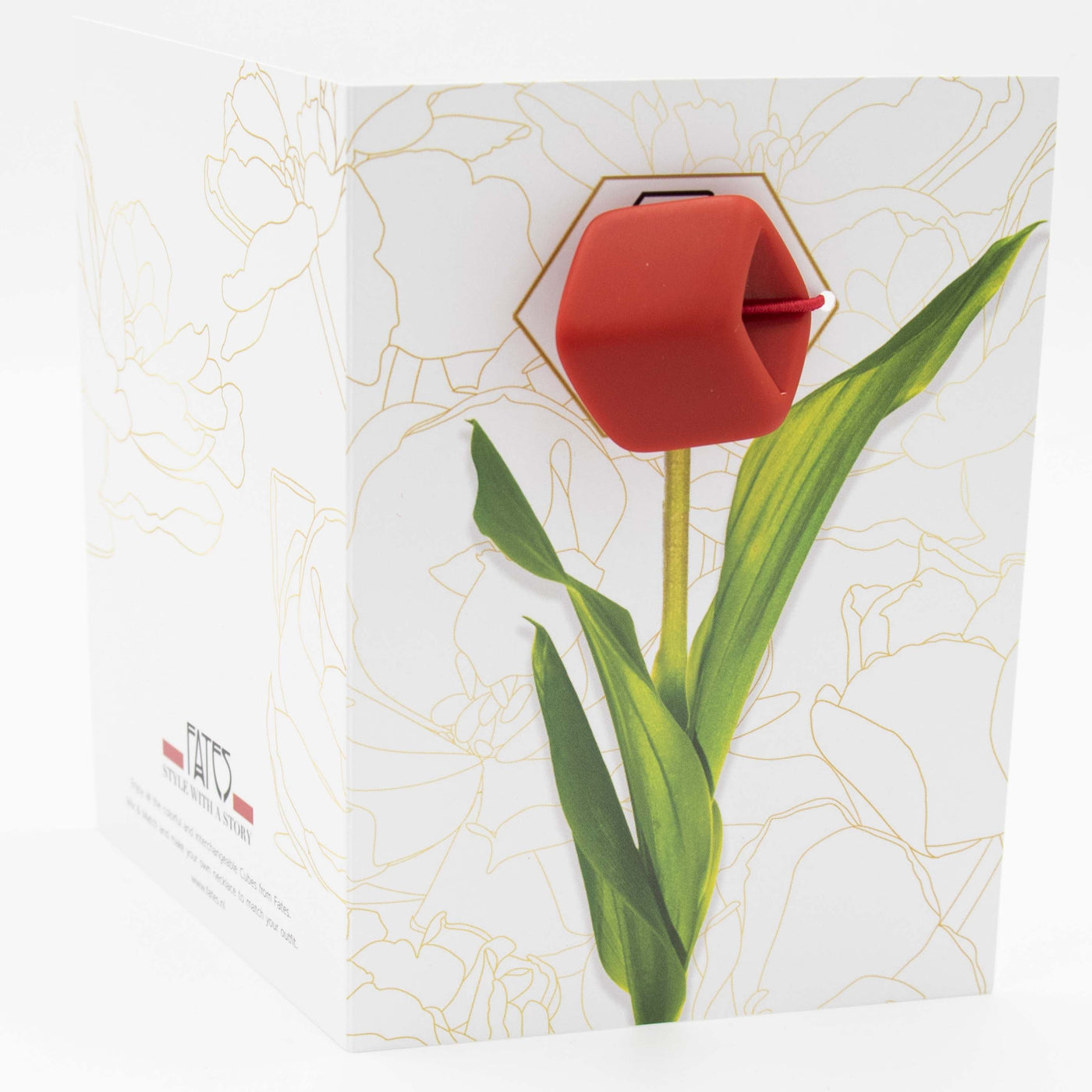 Wenskaart Cube red