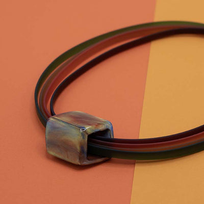 Rubber ketting 4 lijns Ribbon , Autumn leaves