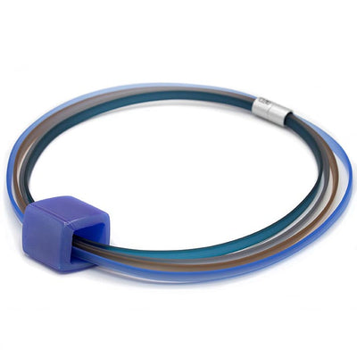 Rubber ketting 4 lijns Ribbon , Autumn Sky