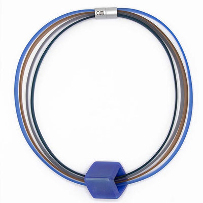 Rubber ketting 4 lijns Ribbon , Autumn Sky