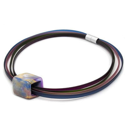 Rubber ketting 4 lijns Ribbon , winter sky