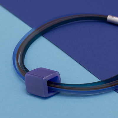 Rubber ketting 4 lijns Ribbon , Autumn Sky