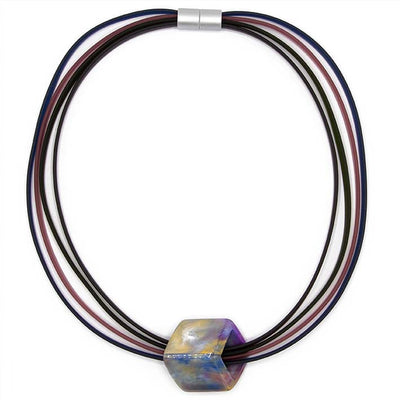 Rubber ketting 4 lijns Ribbon , winter sky