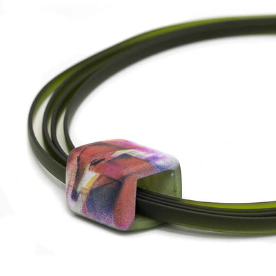 Ketting van rubber multilijns Ribbon Fox van Franz Marc