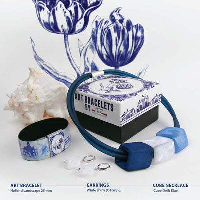 Art Bracelet, Dutch Tulips, 25mm