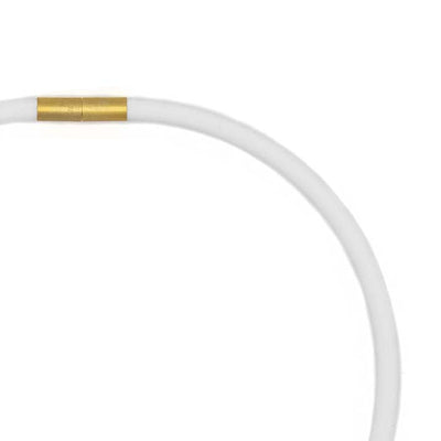 Rubber ketting,1 lijn, Opaak Wit