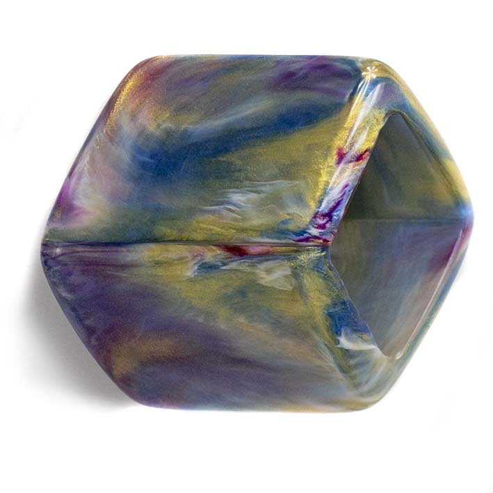 Cube Marble Purple shiny