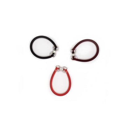 Zero waste ring, Bits & Pieces, set van 3 in bordeaux mix
