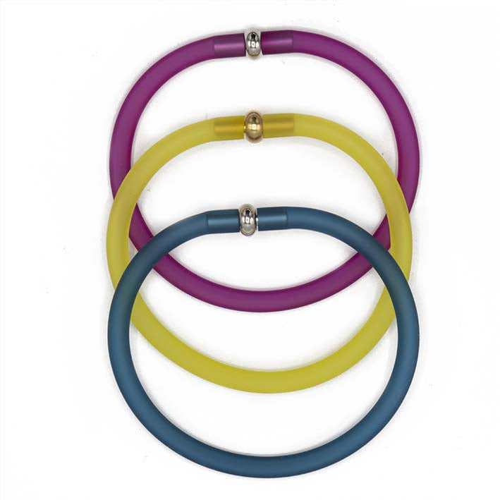Rubber armbandjes 3x multi mix